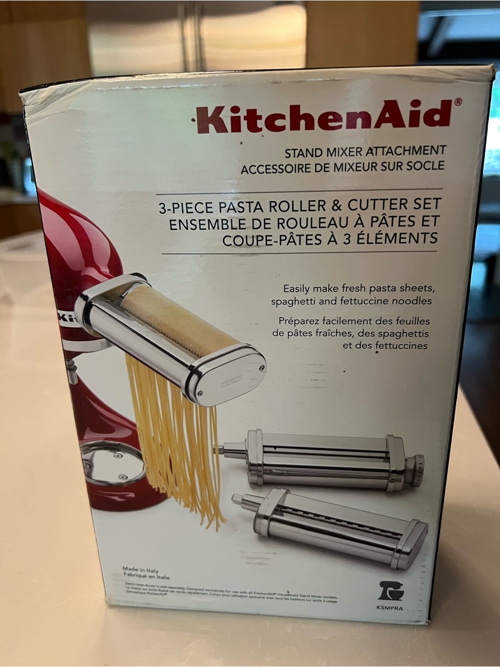 KitchenAid Silver Pasta Roller & Cutter 3-Piece Attachment Set